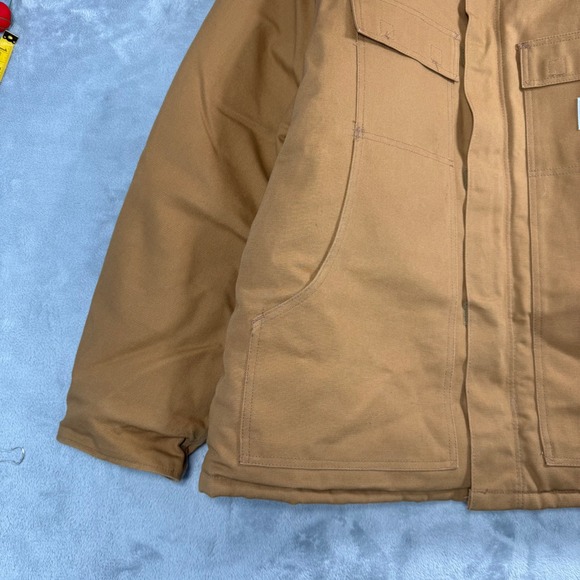 Vintage Carhartt C03 BRN Arctic Quilt Lined Duck Canvas Jacket  Coat Men's sz 46 - Picture 4 of 10